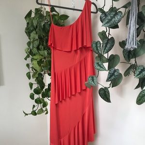 ASOS One Shoulder Orange Dress NWT Size 6 US